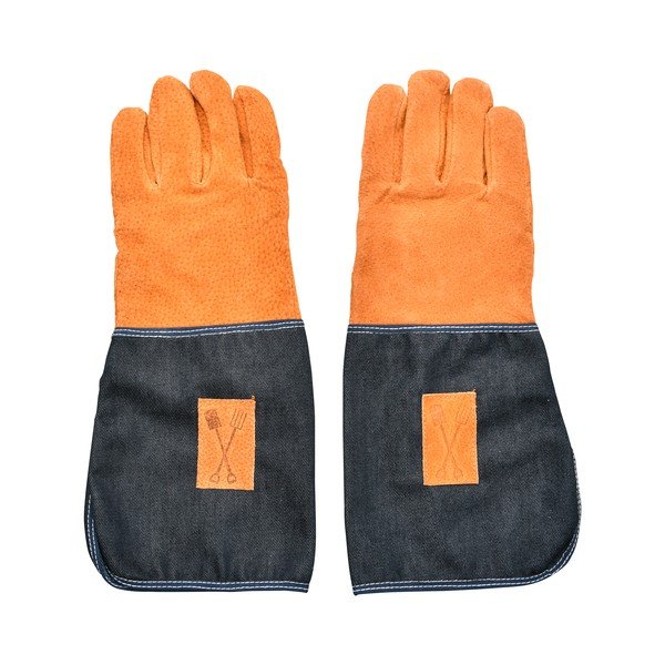 Mănuși de grădină cu protecție pentru încheietură Denim Design Esschert, albastru-portocaliu-image-3
