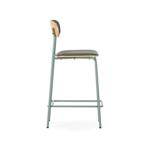 Scaune de bar verde-închis 2 buc. tapițate (înălțime șezut 65,5 cm) Saula – Marckeric-image-3