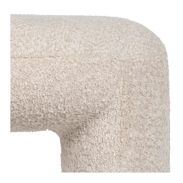 Bancă bej cu tapițerie din țesătură bouclé Suave – Ixia-image-4