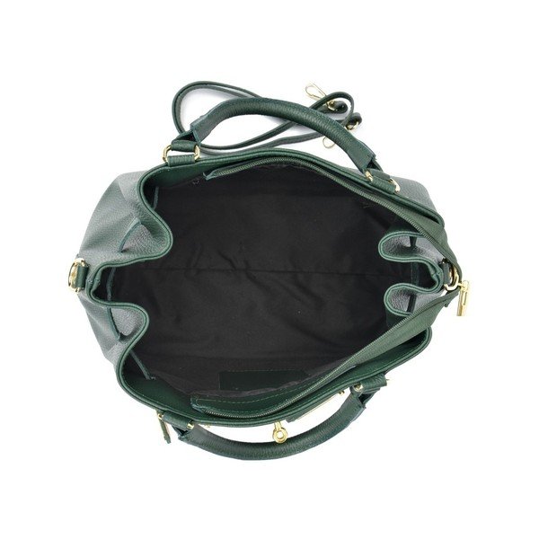 Geantă din piele Isabella Rhea Elena, verde-image-1