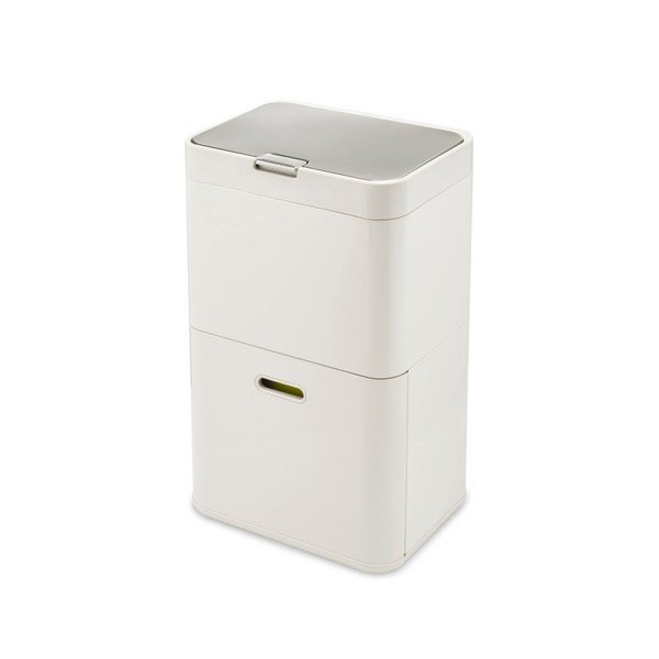 Coș deșeuri reciclabile Joseph Joseph IntelligentWaste Totem 48, crem -image-4