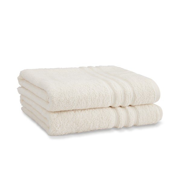 Prosoape crem 2 buc. din bumbac din frotir 90x140 cm Zero Twist – Catherine Lansfield