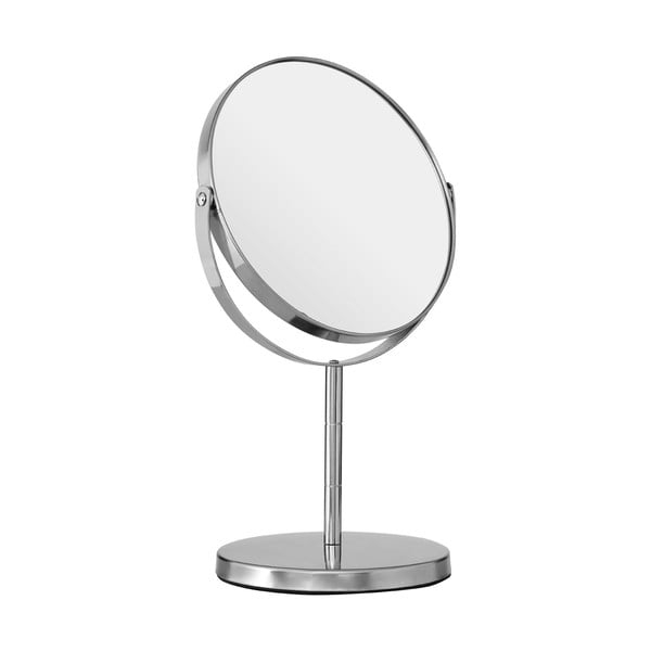 Oglindă cosmetică dublă Premier Housewares, 18 x 29 cm, argintiu