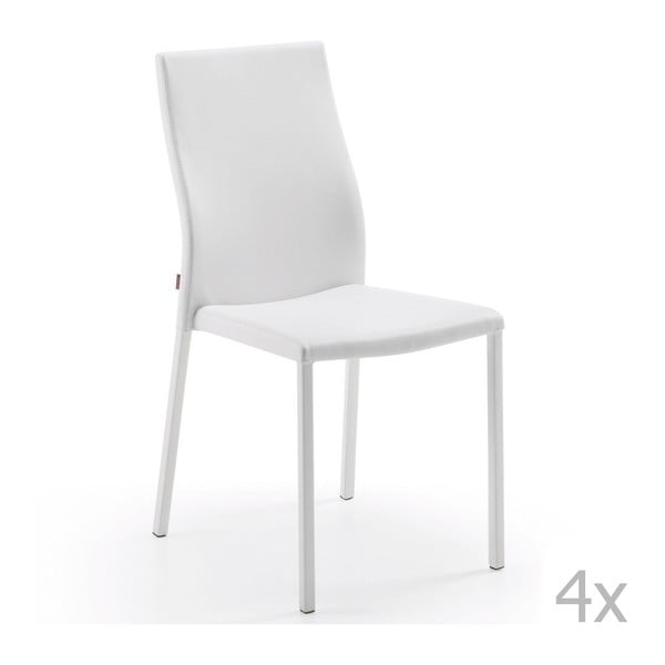 Set 4 scaune La Forma Aura, alb