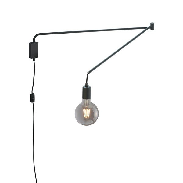 Aplică de perete negru-mat cu structură flexibilă cu alimentare la priză Line – Trio-image-4