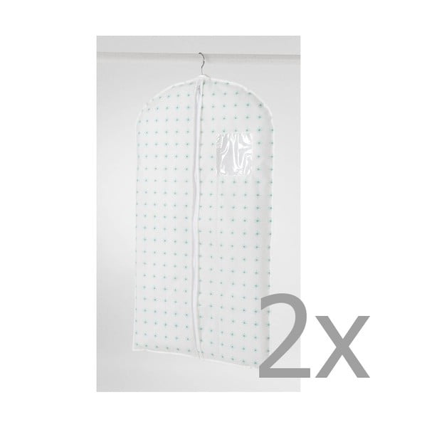 Set 2 huse textile pentru îmbrăcăminte Compactor Pockets Garment, lungime 100 cm, alb