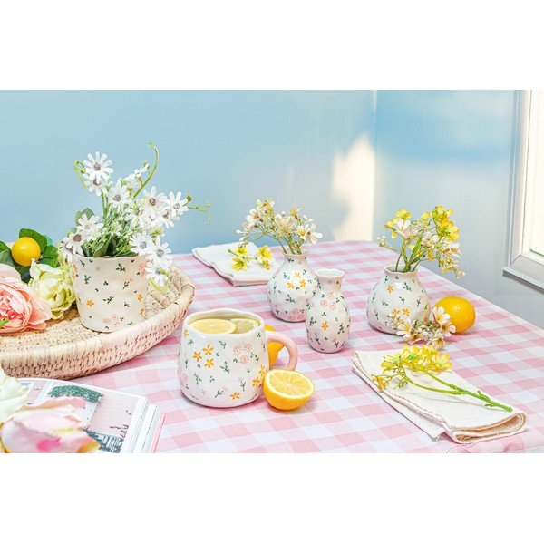 Ghiveci decorativ din gresie ø 11 cm Ditsy Floral – Sass & Belle-image-2