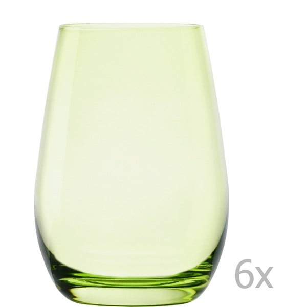 Set 6 pahare Stölzle Lausitz Elements, 465 ml, verde