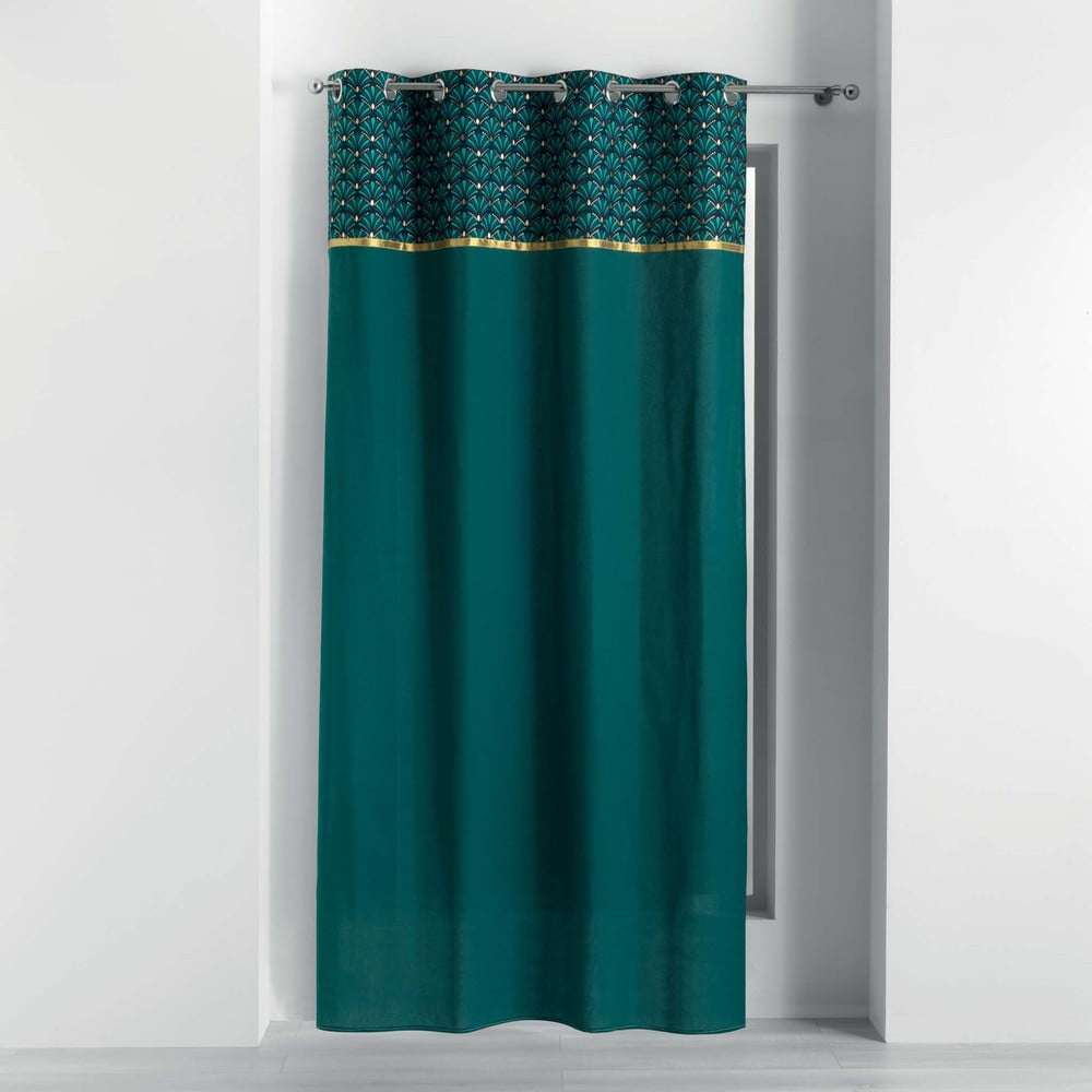 Draperie petrol din bumbac 140x240 cm Artchic – douceur d\'intérieur