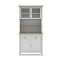 Vitrină albă din lemn de pin 90x180,5 cm Misti – Marckeric