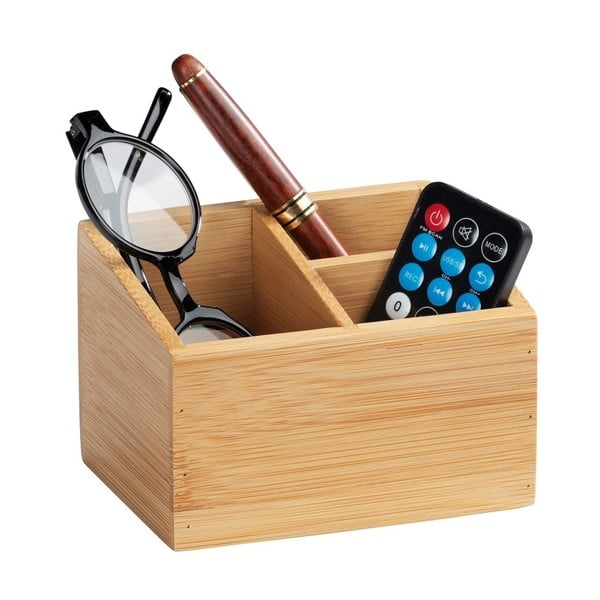 Organizator din bambus pentru baie cu 3 compartimente Wenko Terra-image-1