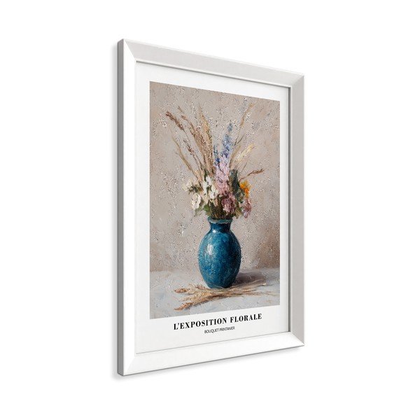 Tablou cu ramă imprimat 56x75 cm Blue Vase – Styler-image-4