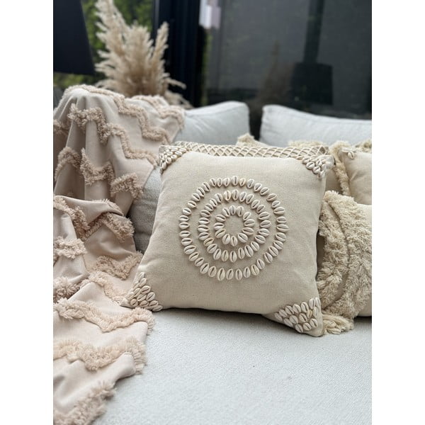 Față de pernă din bumbac 43x43 cm Seashells – Mioli Decor-image-2