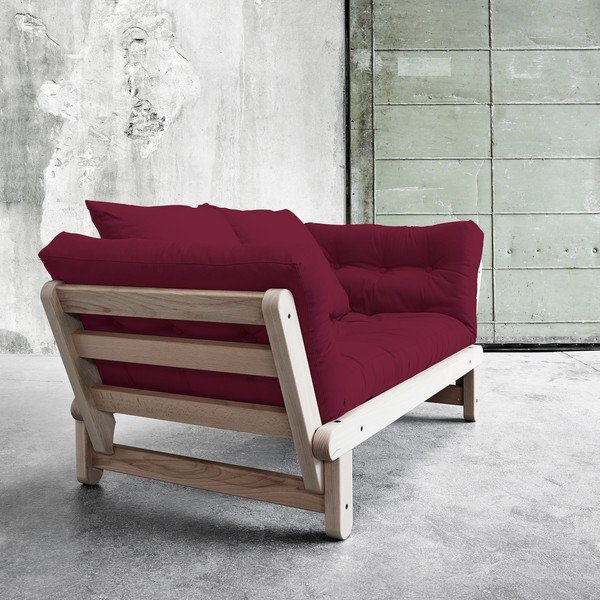 Canapea extensibilă Beat Beech/Light Bordeaux-image-1