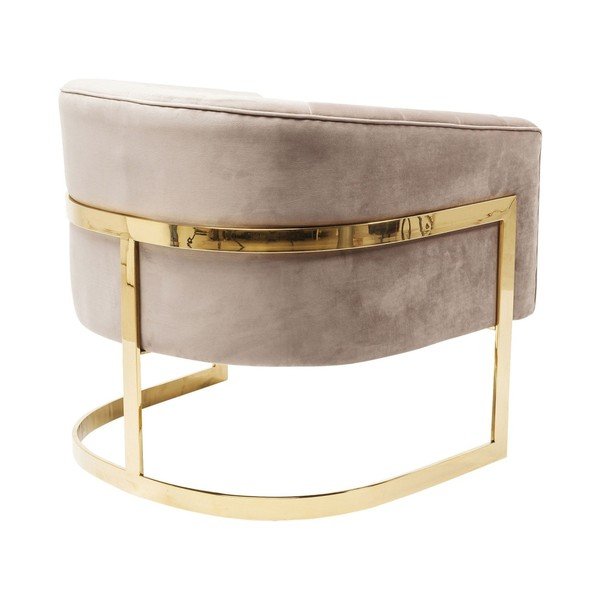 Fotoliu cu detalii aurii Kare Design Pure Elegance, bej-image-4