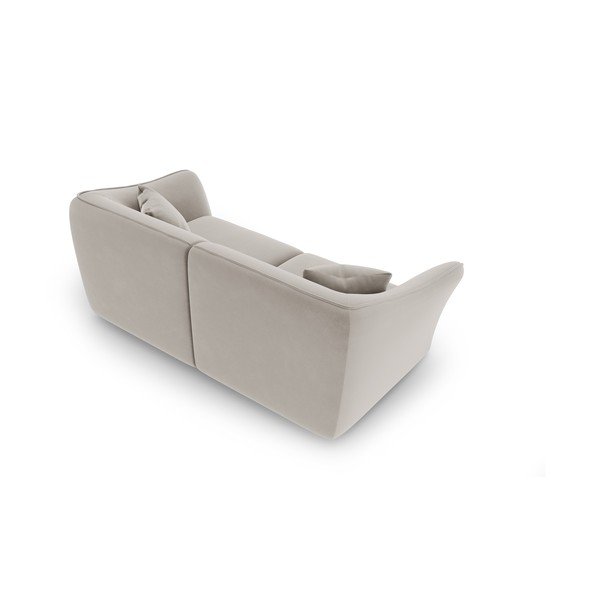 Canapea bej cu tapițerie din catifea 206 cm Tokyo – Cosmopolitan Design-image-3