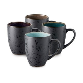Set 4 căni din gresie ceramică Bitz, 300 ml