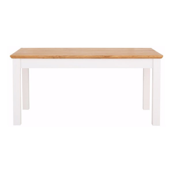 Masă din lemn de pin cu sertar Støraa Suzie,alb-maro-image-2