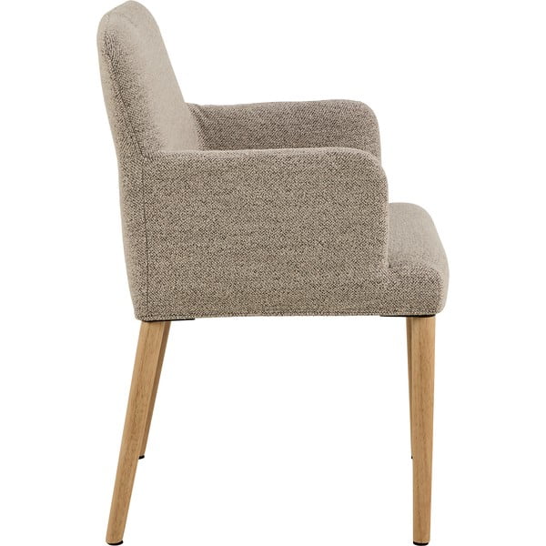 Scaun de sufragerie bej cu cotiere tapițat Zoe – Actona-image-4