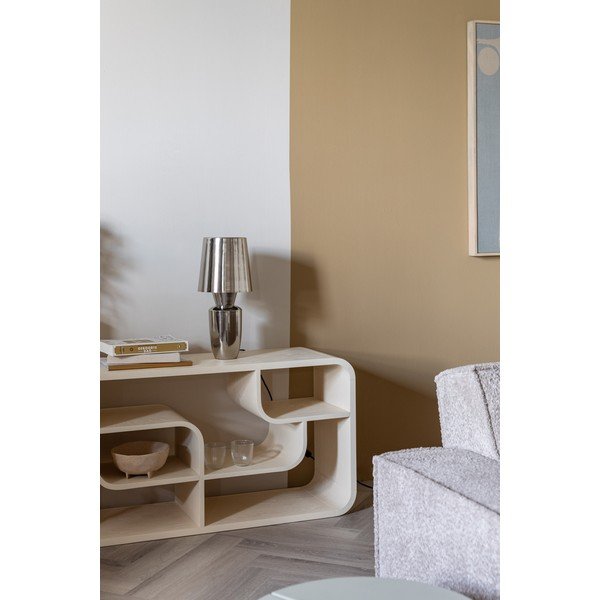 Veioză argintie din metal cu abajur din metal (înălțime 42 cm) Classy – Zuiver-image-3