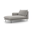 Șezlong divan cu cotieră pe partea stângă Cosmopolitan Design Vienna, gri deschis