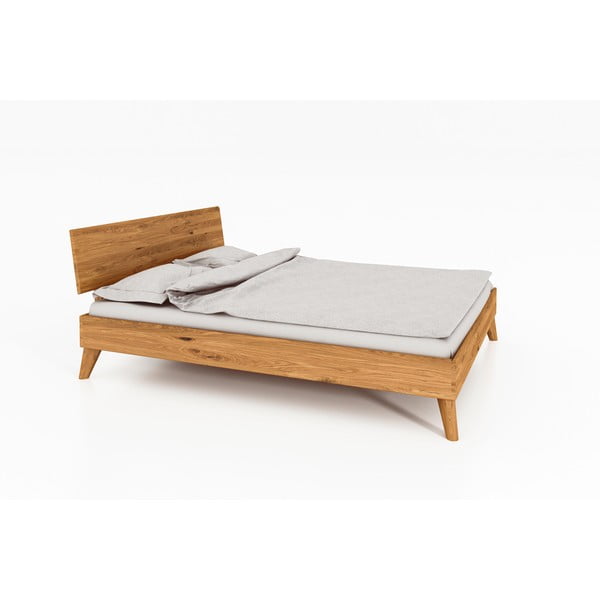 Pat dublu din lemn de stejar 200x200 cm Greg 1 - The Beds