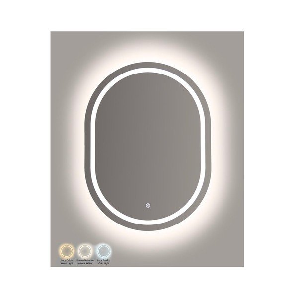 Oglindă de perete cu led 60x80 cm Simple – Mauro Ferretti-image-2