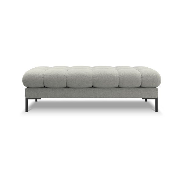 Bancă tapițată Cosmopolitan Design Bali, 133 cm, gri deschis-image-3