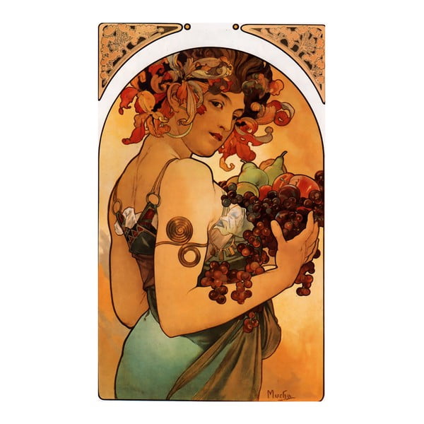 Tablou Alfons Mucha - Fruit, 60x90 cm