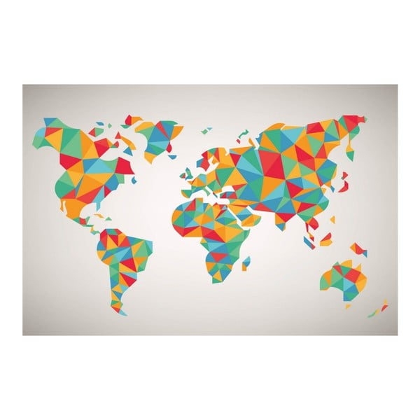 Tablou Homemania Maps World Puzzle, 70 x 100 cm