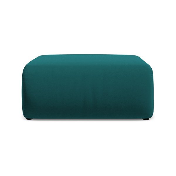 Taburet turcoaz cu tapițerie din catifea Ekahi – Makamii