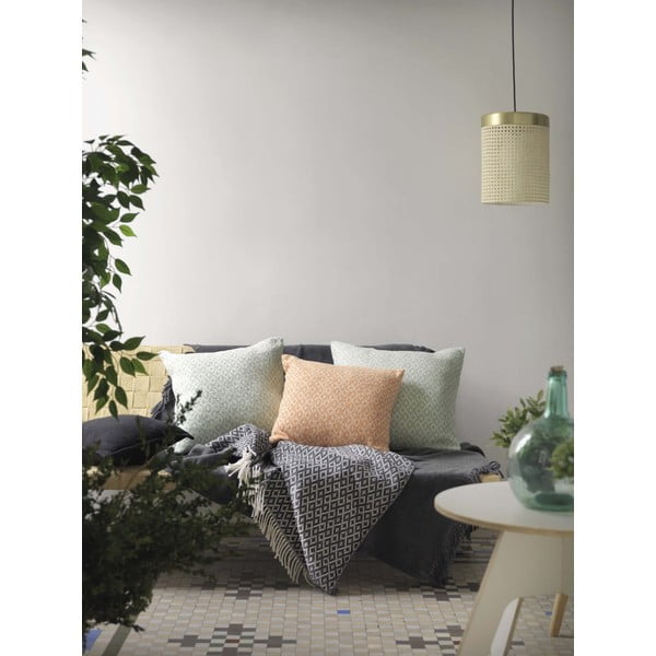 Pled din amestec de bumbac Euromant Agave, 140 x 180 cm, gri antracit-image-2