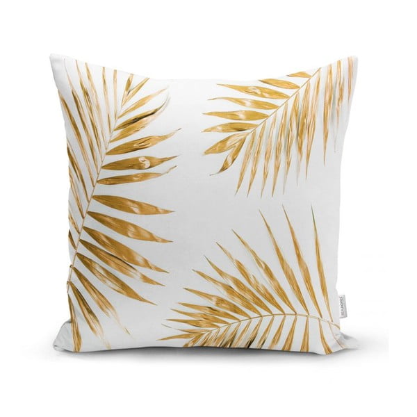 Față de pernă Minimalist Cushion Covers Gold Leaves, 42 x 42 cm