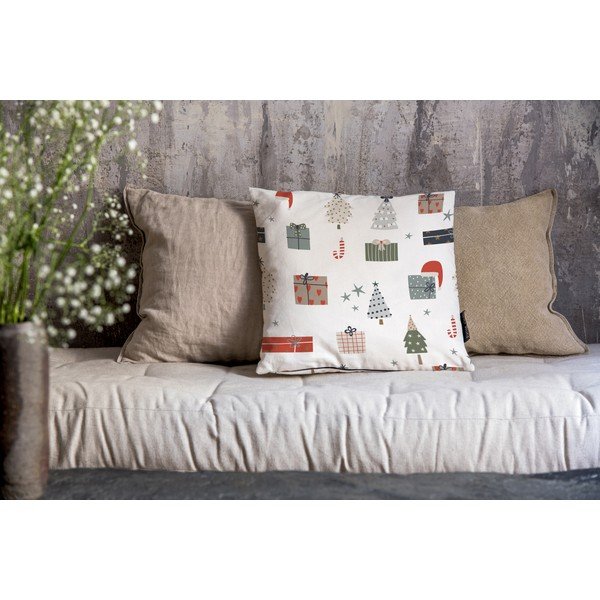 Față de pernă 45x45 cm  cu model de Crăciun Gifts From Santa – Butter Kings-image-1