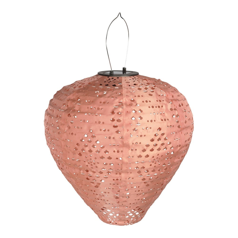 Felinar cu LED roz solar (înălțime 30 cm) pentru exterior Greatham – House Nordic