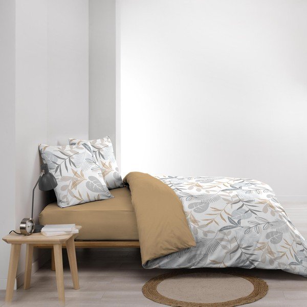 Lenjerie de pat galbenă/albă pentru pat dublu/extinsă 240x220 cm Kimberly – douceur d'intérieur-image-4