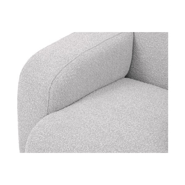 Colțar gri deschis cu tapițerie din stofă bouclé (colț dreapta) Molino – Micadoni Home-image-1