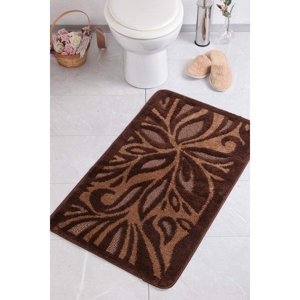 Covoraș de baie maro 60x100 cm Lotus – Foutastic