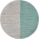 Covor crem-turcoaz lavabil rotund ø 120 cm Yuvarlak – Vitaus