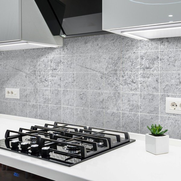 Set 24 autocolante de perete Ambiance Cement Tile With Stones Effect, 10 x 10 cm-image-1