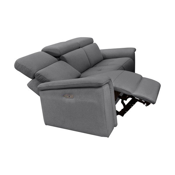 Canapea gri cu tapițerie din piele 211 cm Pareli – Støraa-image-3