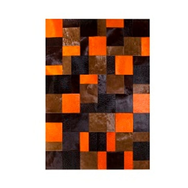 Covor din piele naturală Pipsa Acid Orange, 150 × 210 cm