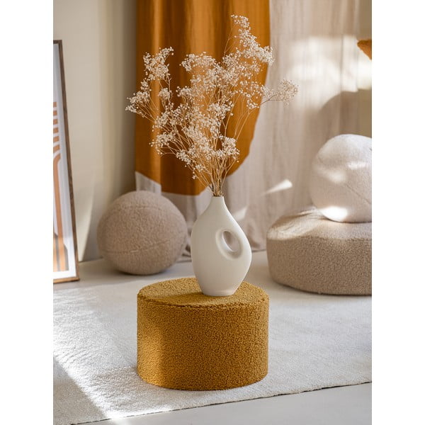 Puf de copii maro cu tapițerie din țesătură bouclé – Wigiwama-image-3