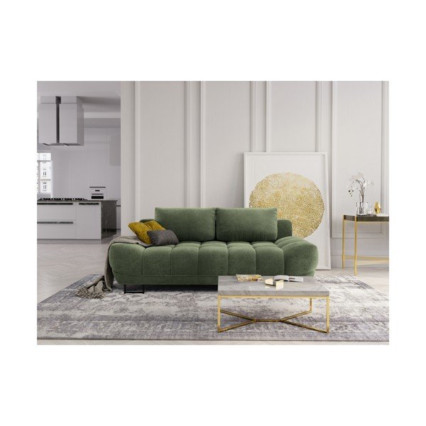 Canapea extensibilă cu 3 locuri Windsor & Co Sofas Cumulus, verde-image-1