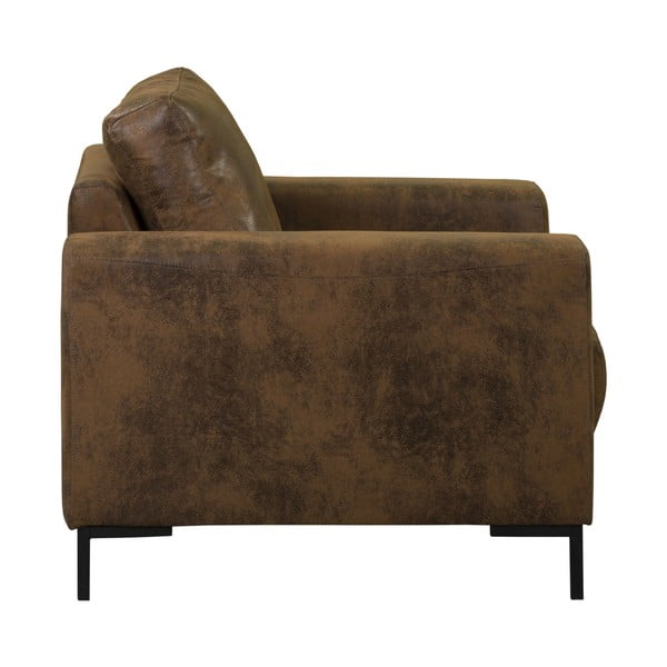Fotoliu maro cu tapițerie din imitație de piele Lofty Lilly – Miuform-image-3