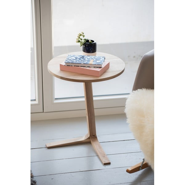 Măsuță auxiliară rotundă din lemn masiv de acacia ø 40 cm Acina – Wenko-image-1