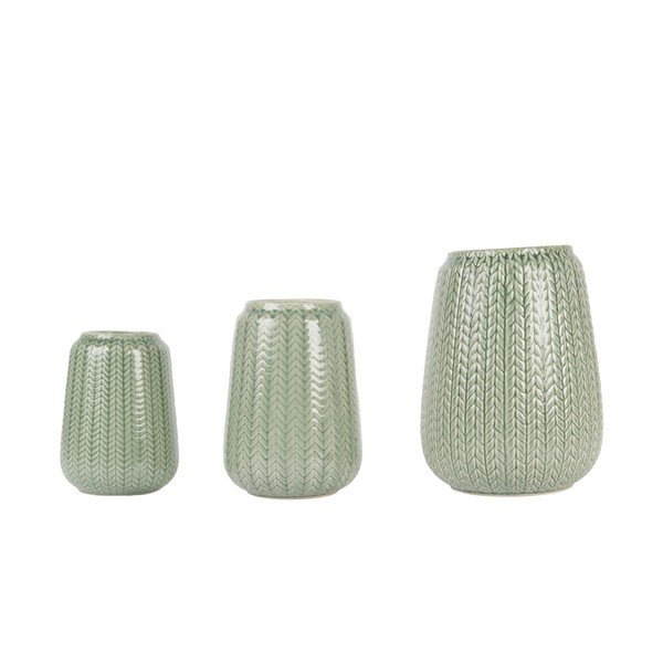 Vază ETH Knitted, medie, verde-image-2