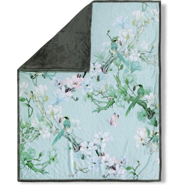 Pătură reversibilă Descanso Shi, 130 x 160 cm, verde