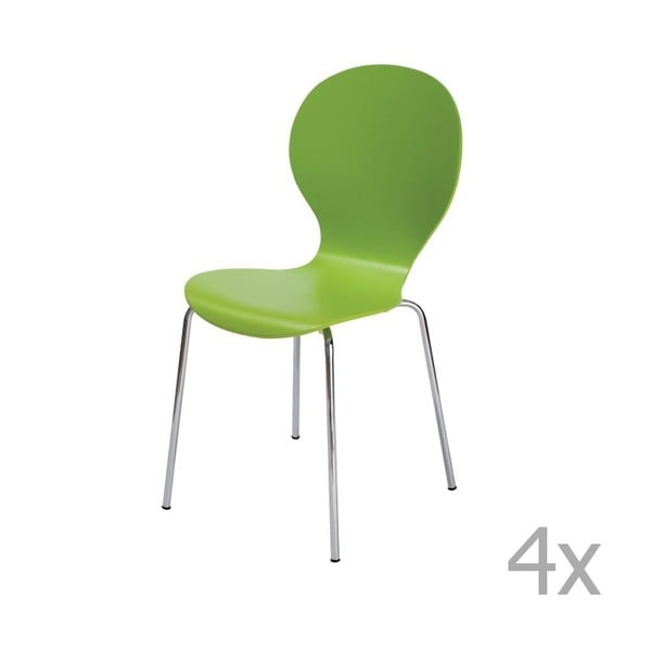 Set 4 scaune 13Casa Siltou, verde