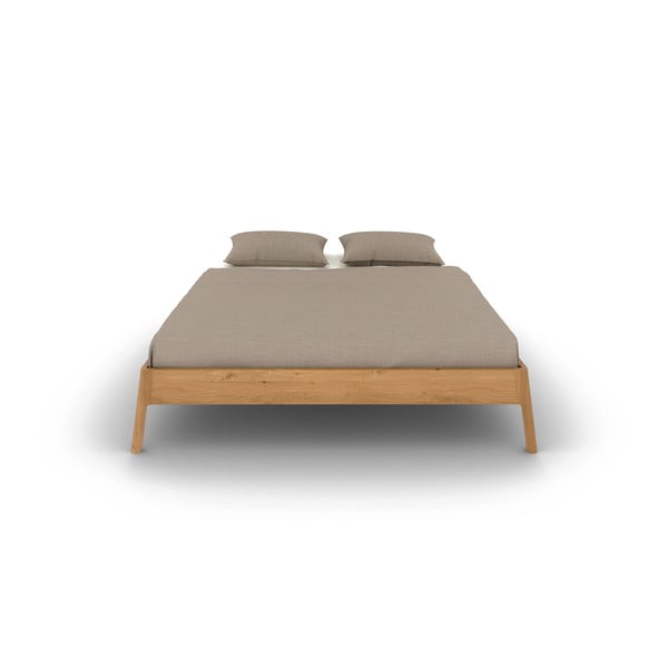 Pat matrimonial în culoare naturală din lemn   de stejar 160x200 cm Twig – The Beds-image-2